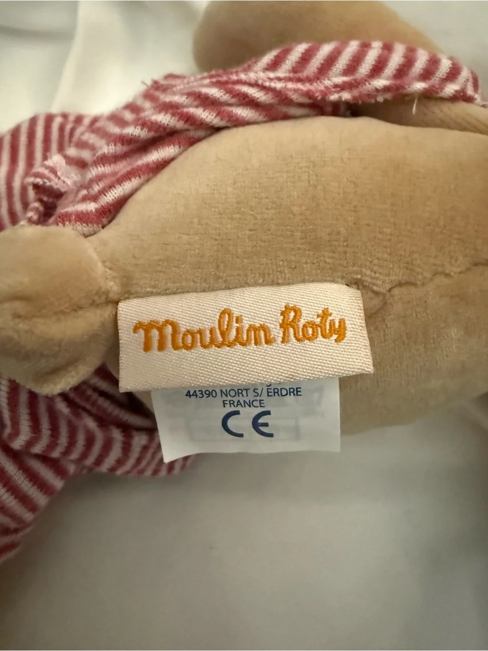Like New Moulin Roty La Grande Famille Sylvain the Rabbit Plush